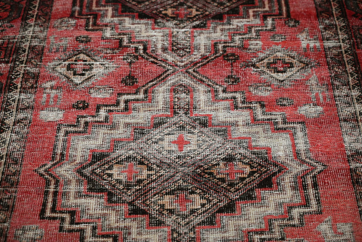 red Medium rug 3' 7" x 8' 10"
