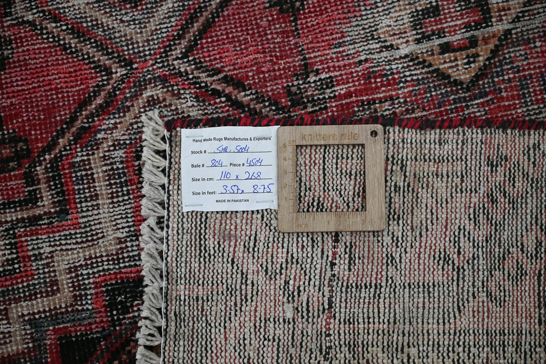 red Medium rug 3' 7" x 8' 10"
