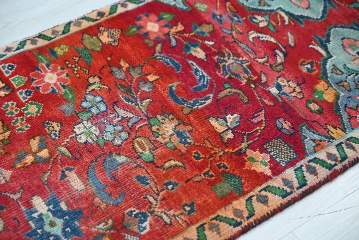 red Runner rug 1' 11" x 6' 9"