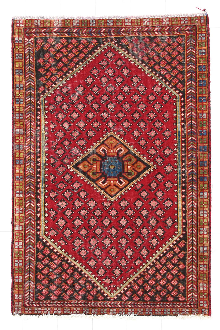 red Accent rug 2' 10" x 4' 4"
