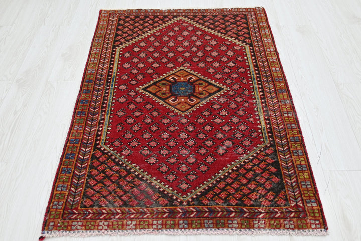 red Accent rug 2' 10" x 4' 4"