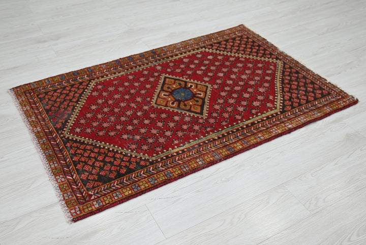 red Accent rug 2' 10" x 4' 4"