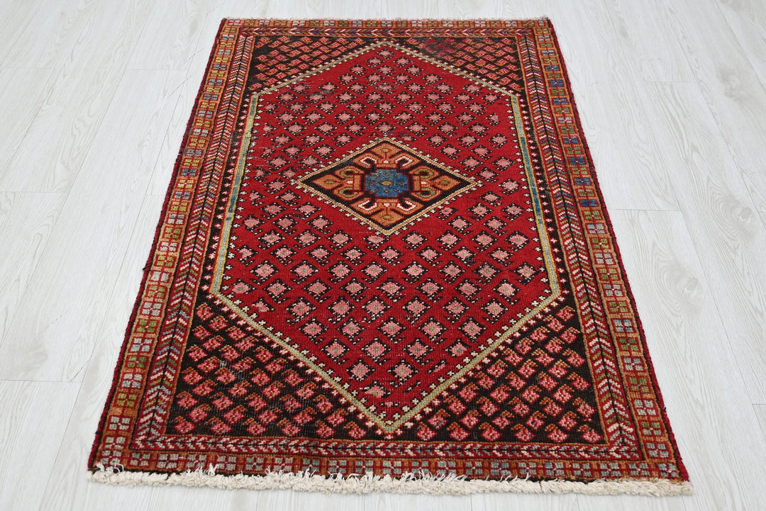 red Accent rug 2' 10" x 4' 4"