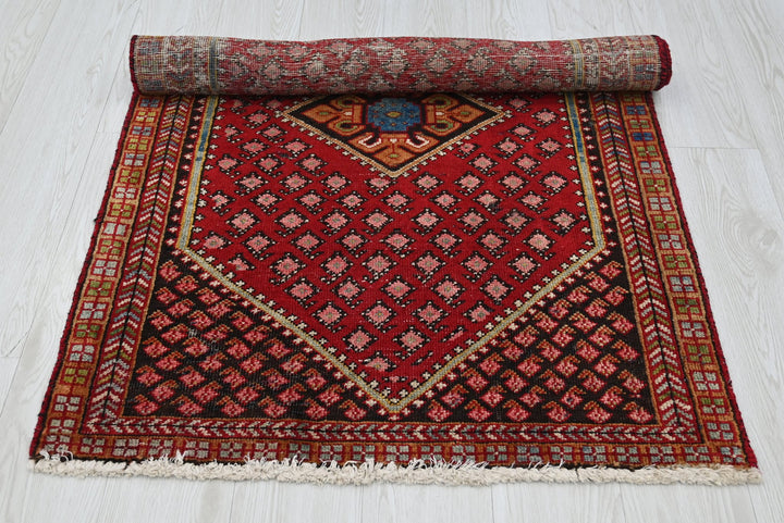 red Accent rug 2' 10" x 4' 4"