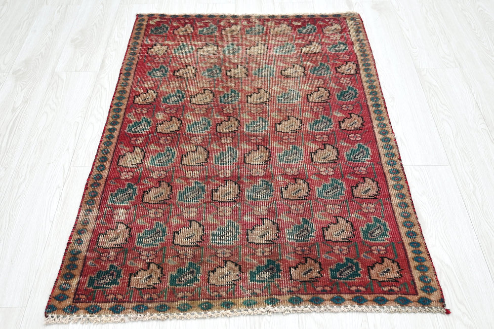 red Accent rug 2' 9" x 4' 2"