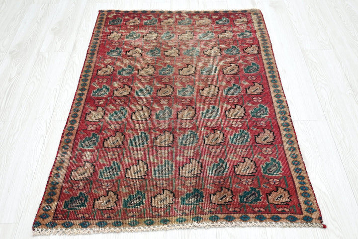 red Accent rug 2' 9" x 4' 2"