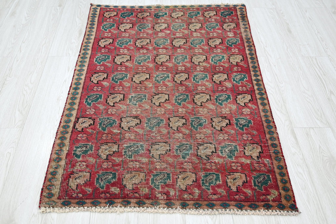 red Accent rug 2' 9" x 4' 2"