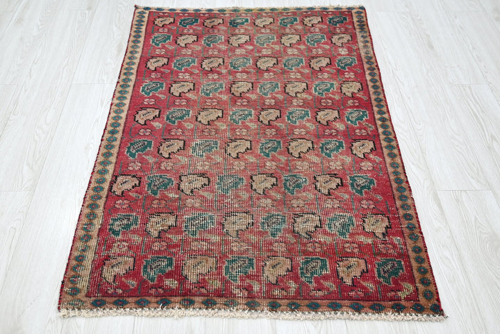 red Accent rug 2' 9" x 4' 2"
