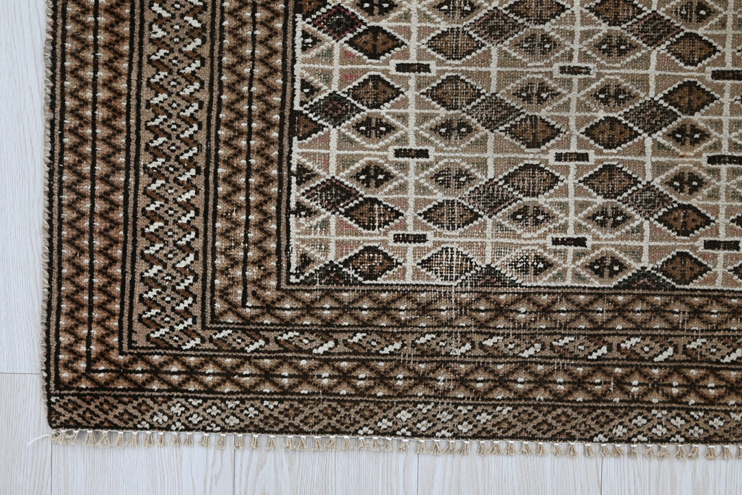brown Accent rug 3' 3" x 4' 4"