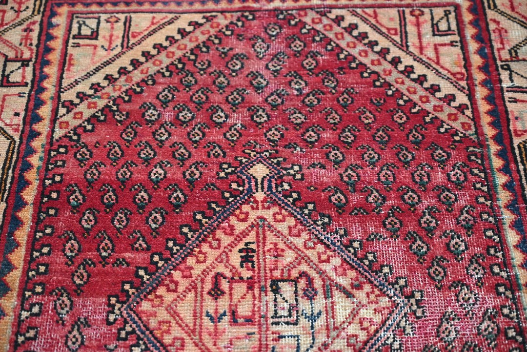 red Accent rug 3' 2" x 4' 11"