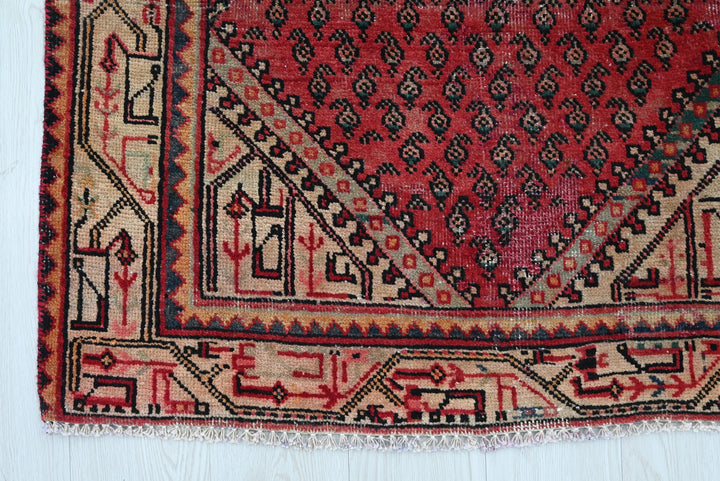 red Accent rug 3' 2" x 4' 11"