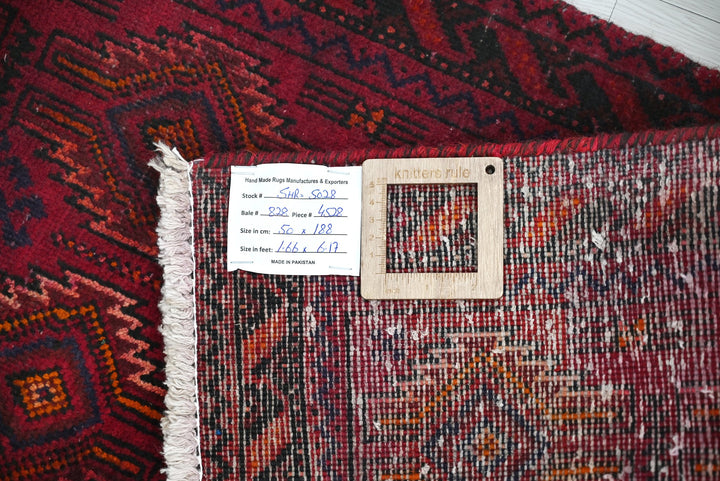 red Runner rug 1' 8" x 6' 2"