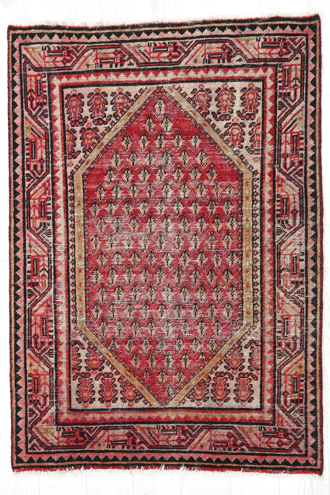 red Accent rug 3' 3" x 4' 8"