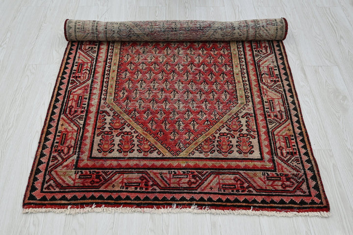 red Accent rug 3' 3" x 4' 8"