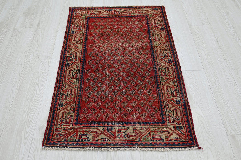red Accent rug 2' 5" x 4' 1"