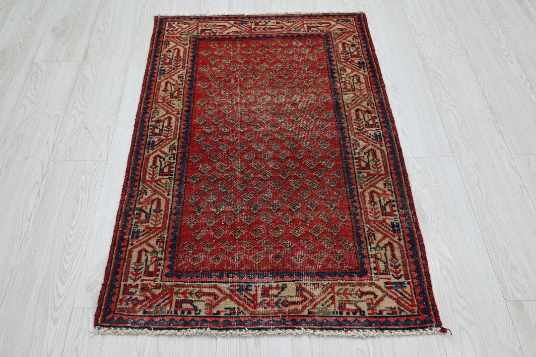 red Accent rug 2' 5" x 4' 1"