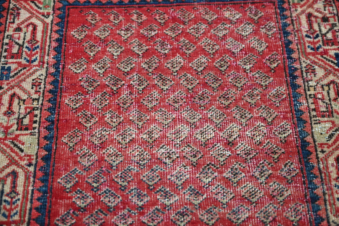 red Accent rug 2' 5" x 4' 1"