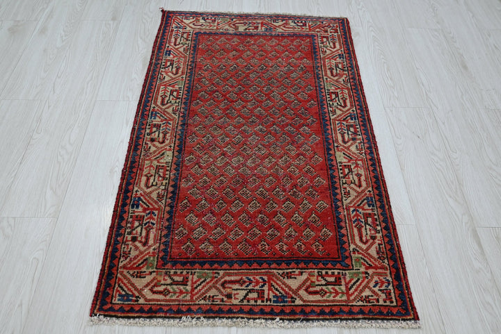 red Accent rug 2' 5" x 4' 1"