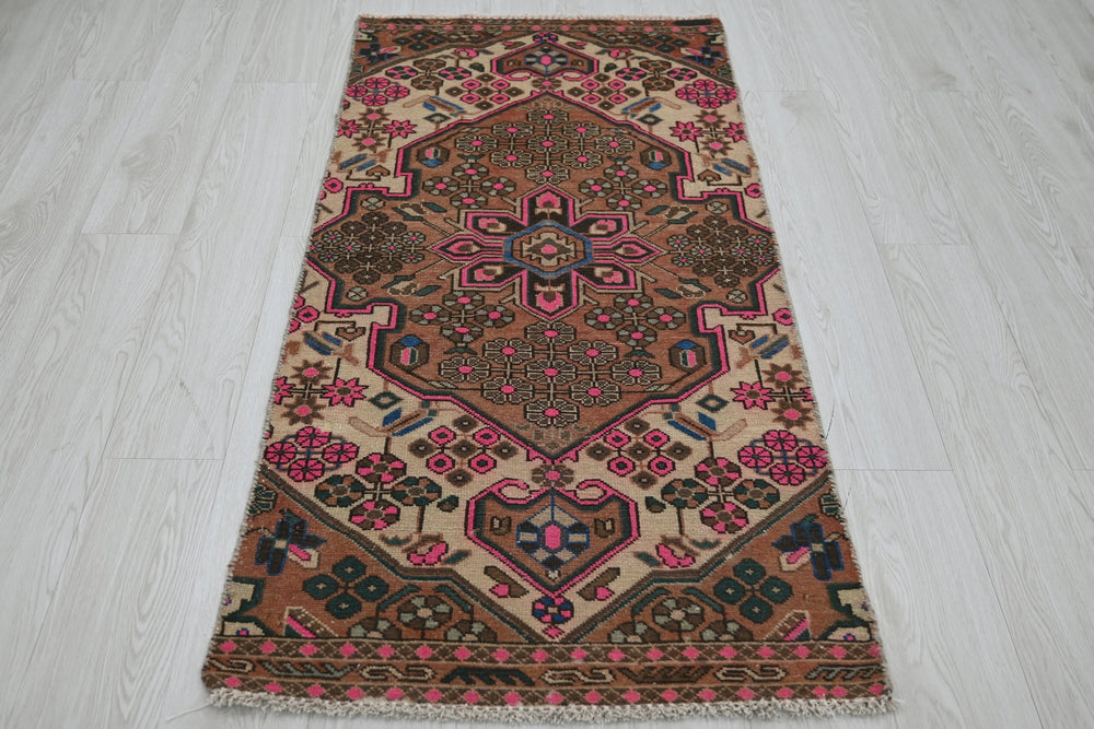 brown Runner rug 2' 4" x 4' 11"