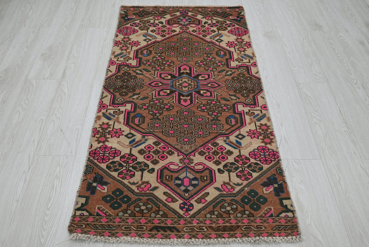 brown Runner rug 2' 4" x 4' 11"