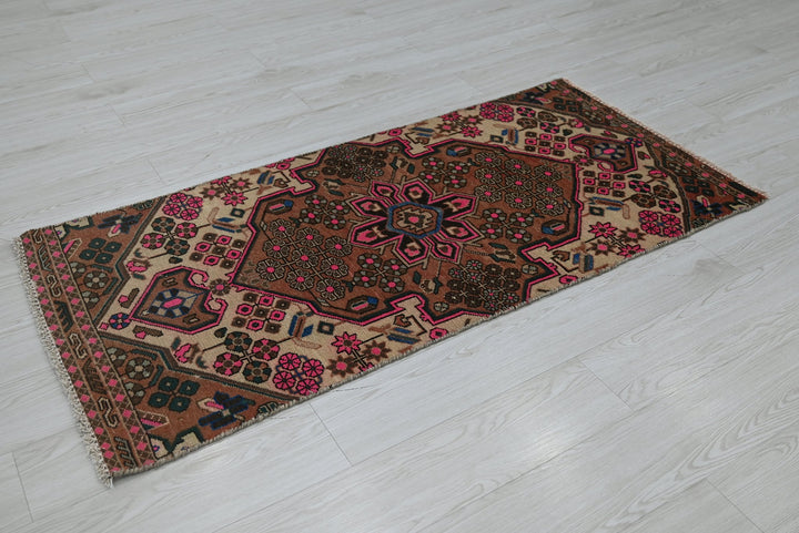 brown Runner rug 2' 4" x 4' 11"