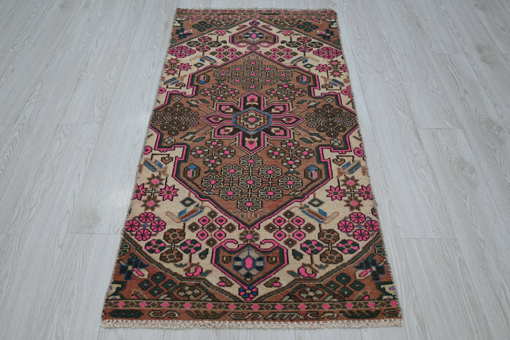 brown Runner rug 2' 4" x 4' 11"