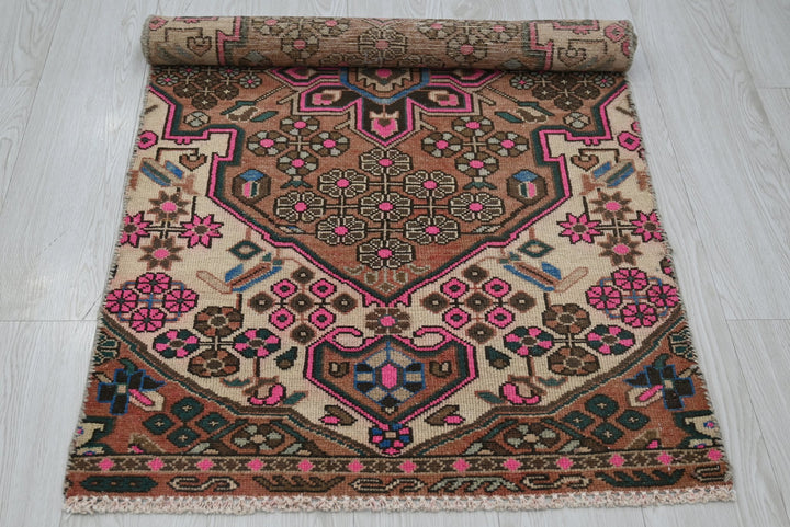brown Runner rug 2' 4" x 4' 11"