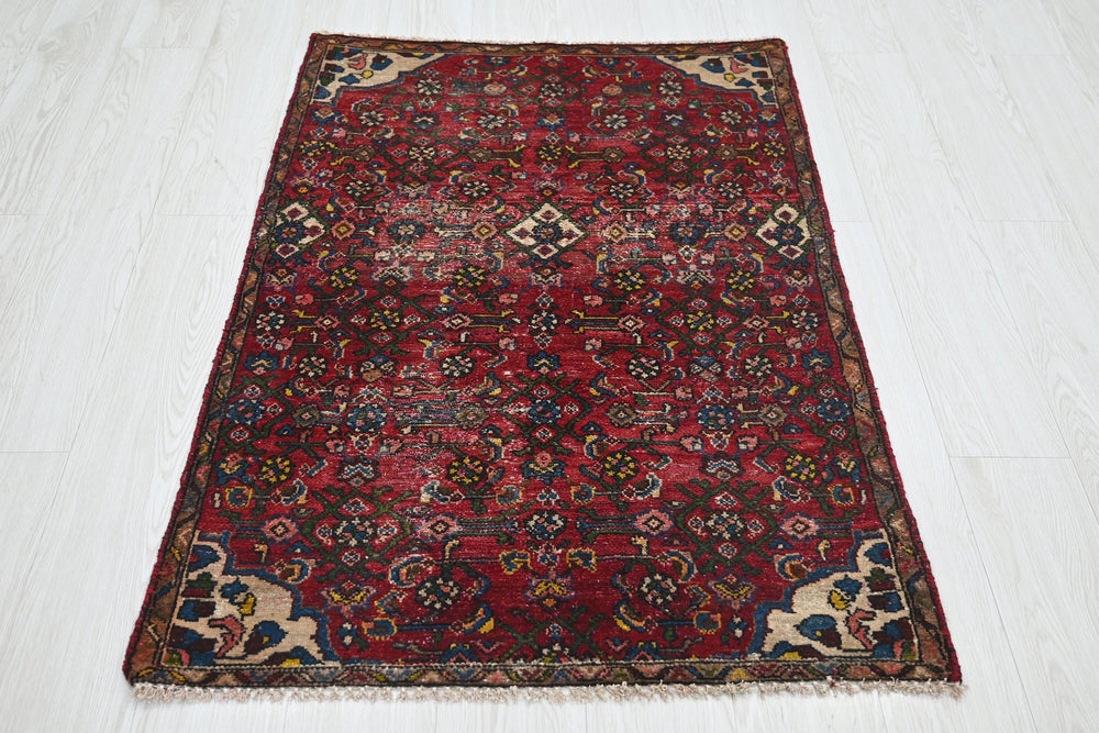 red Accent rug 2' 9" x 4' 1"