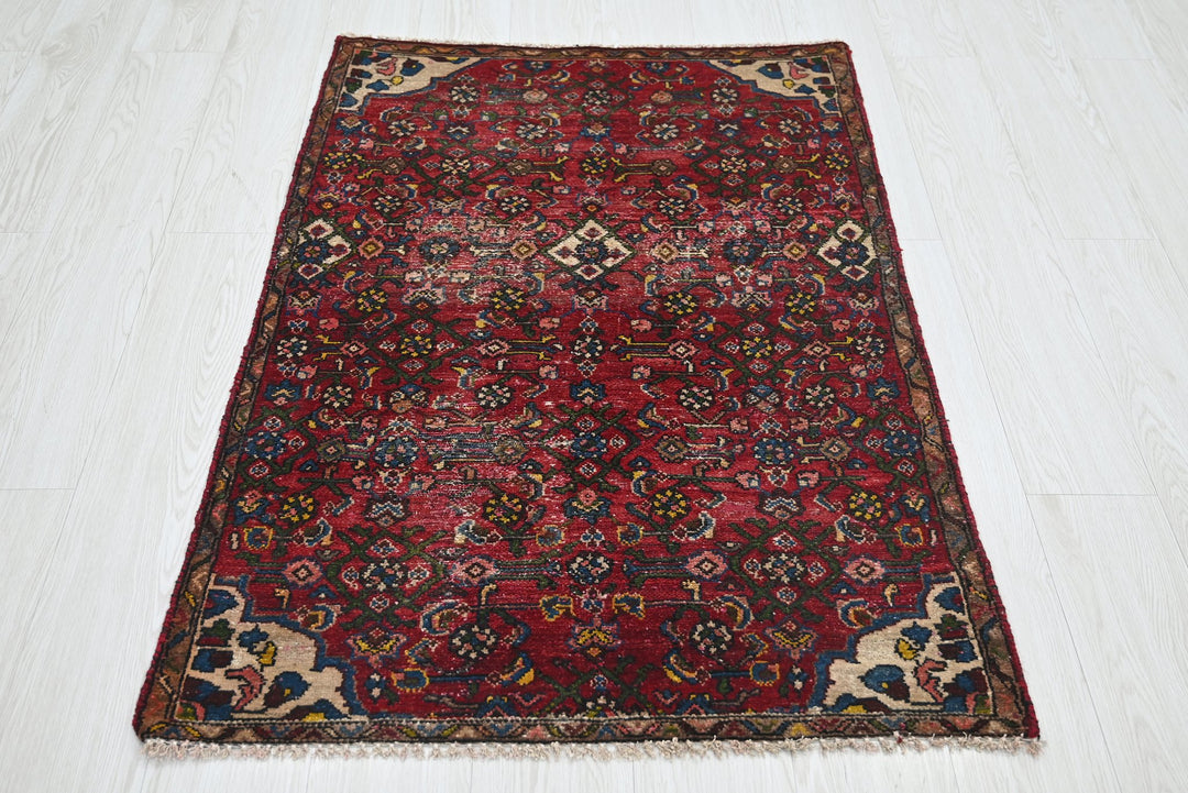 red Accent rug 2' 9" x 4' 1"
