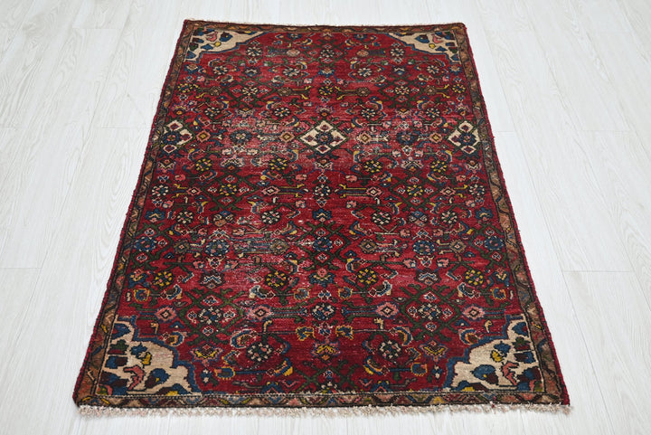 red Accent rug 2' 9" x 4' 1"