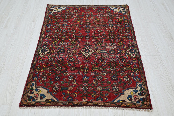red Accent rug 2' 9" x 4' 1"