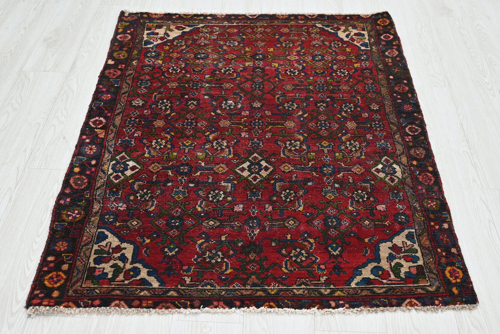 red Accent rug 3' 3" x 4' 8"