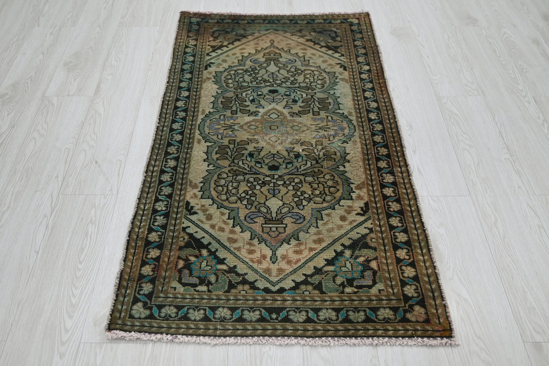brown Runner rug 2' 4" x 4' 9"