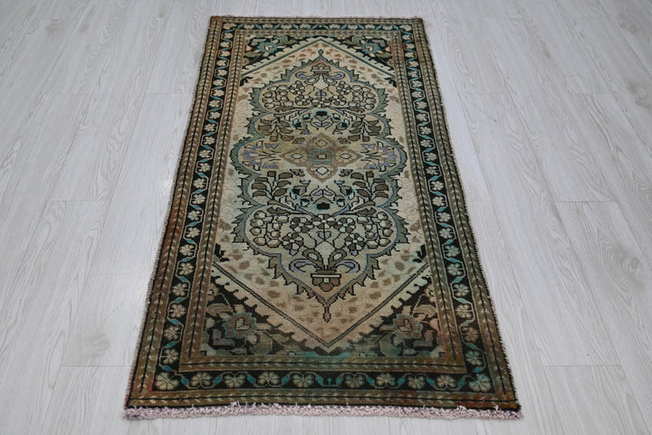 brown Runner rug 2' 4" x 4' 9"