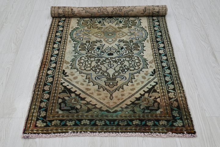brown Runner rug 2' 4" x 4' 9"