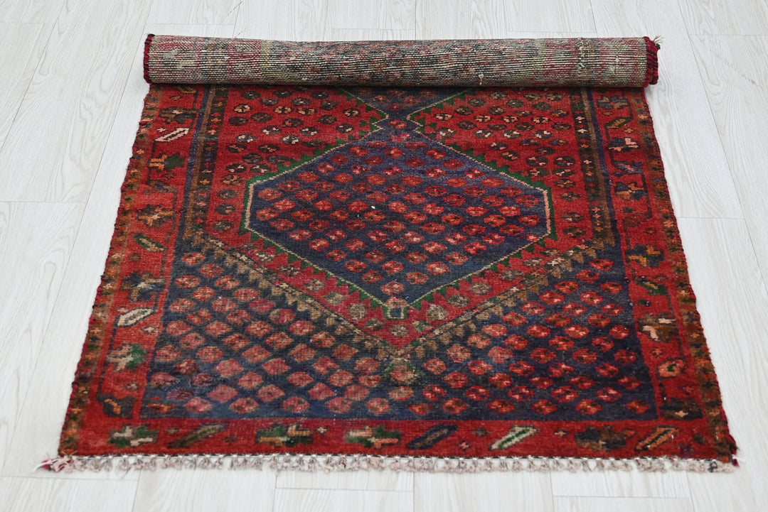 red Accent rug 2' 6" x 4' 1"