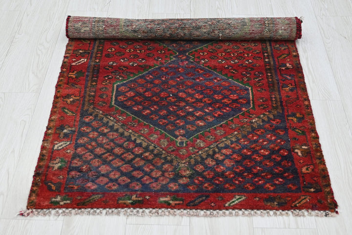 red Accent rug 2' 6" x 4' 1"