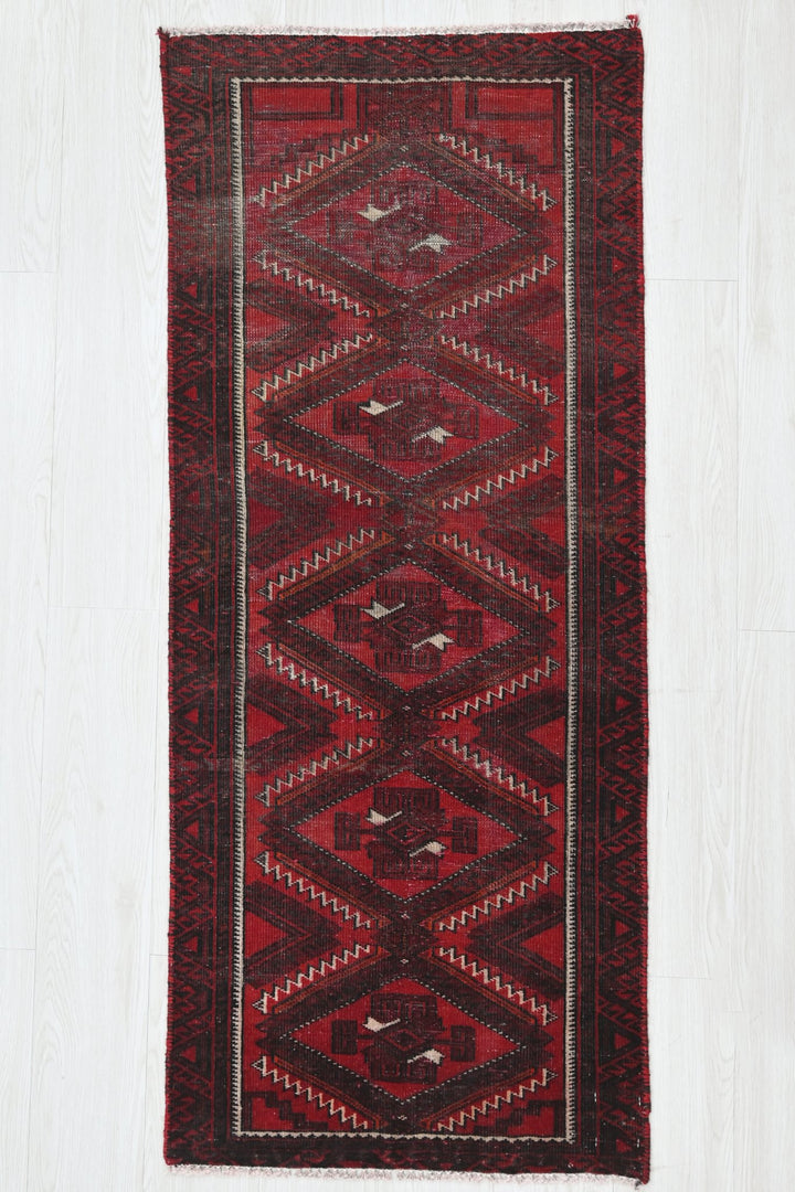 red Runner rug 2' 1" x 4' 11"