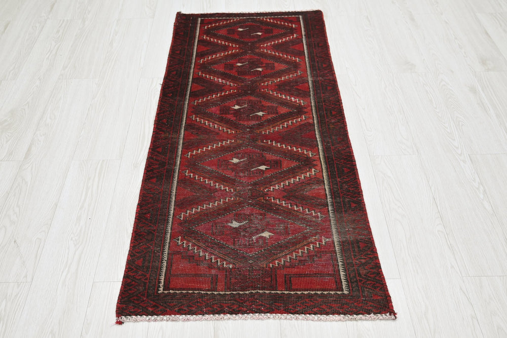 red Runner rug 2' 1" x 4' 11"