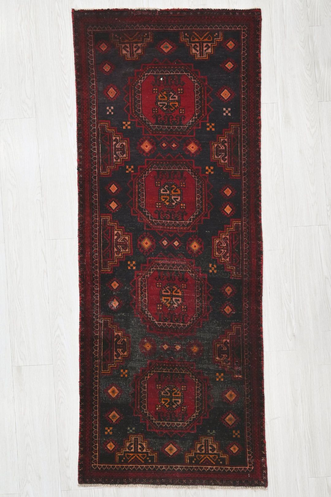 black Runner rug 2' 4" x 5' 9"