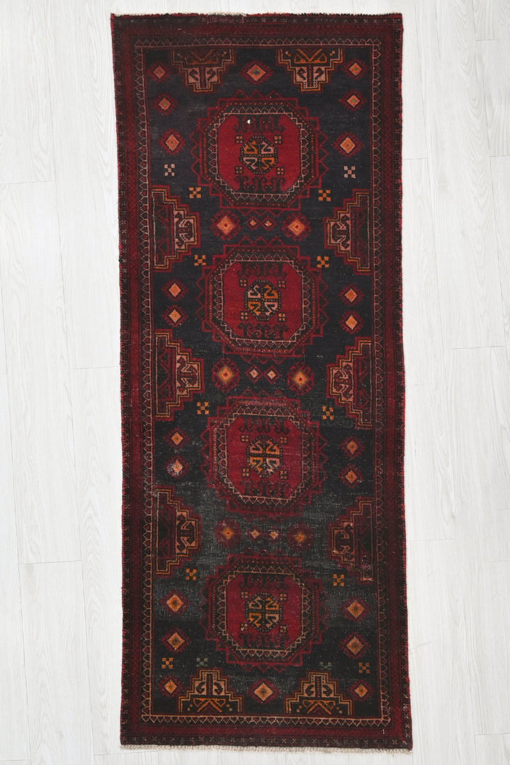 black Runner rug 2' 4" x 5' 9"