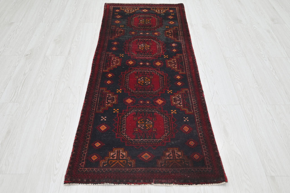 black Runner rug 2' 4" x 5' 9"