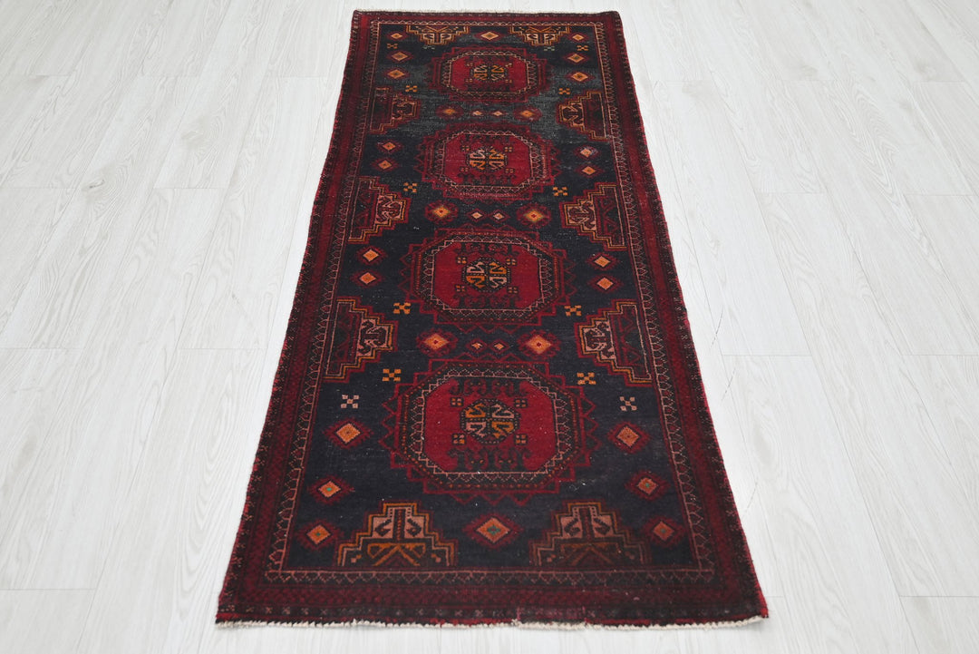 black Runner rug 2' 4" x 5' 9"