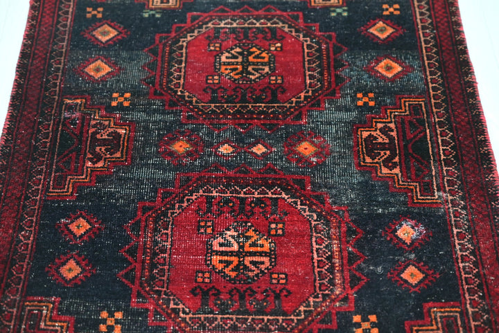 black Runner rug 2' 4" x 5' 9"