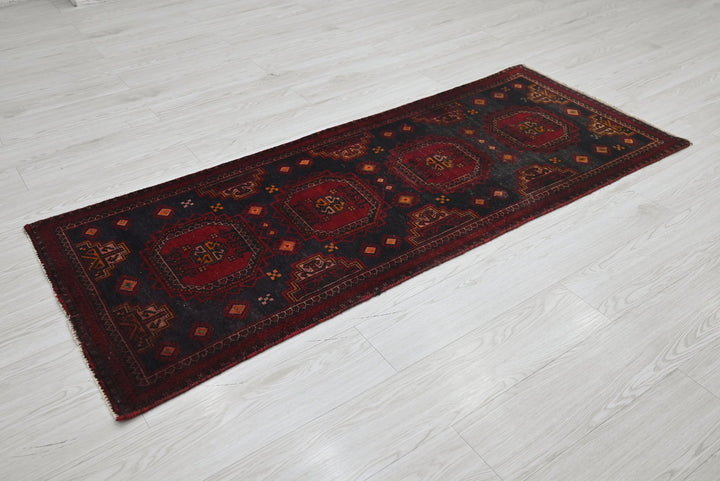 black Runner rug 2' 4" x 5' 9"