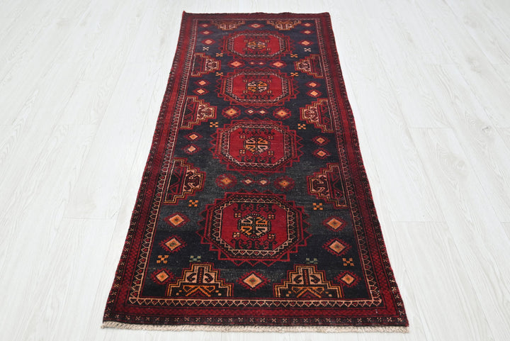 black Runner rug 2' 4" x 5' 9"