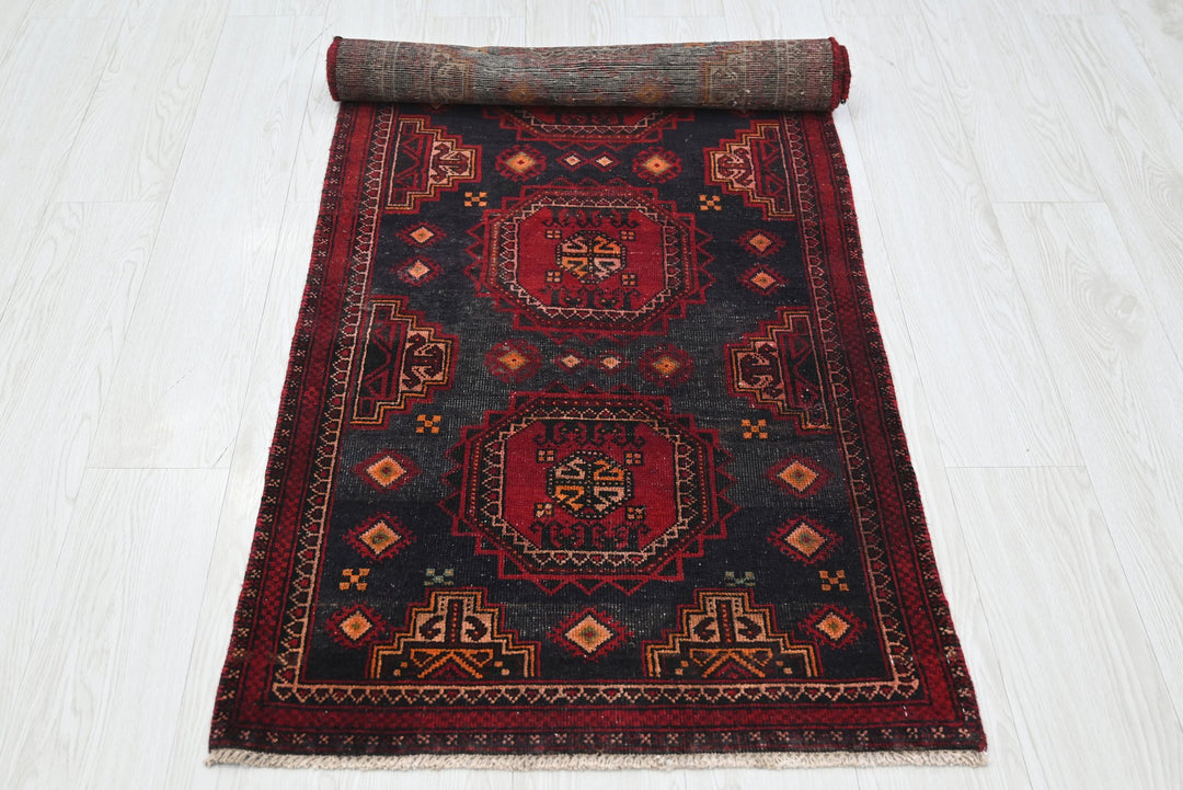 black Runner rug 2' 4" x 5' 9"