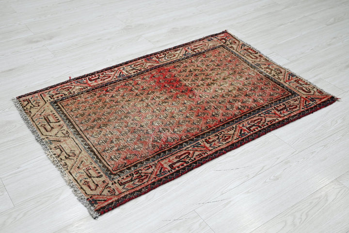 red Accent rug 2' 4" x 3' 7"