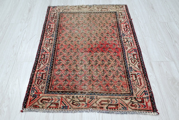 red Accent rug 2' 4" x 3' 7"