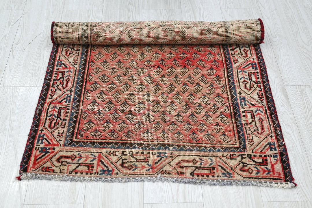 red Accent rug 2' 4" x 3' 7"